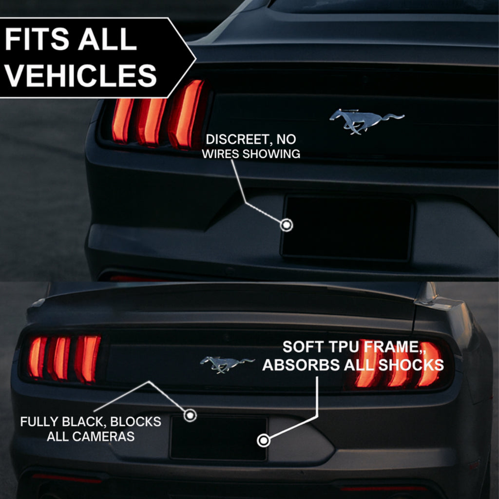 Veloxclubs Vanish Plate Cover For NORTH AMERICA Cars