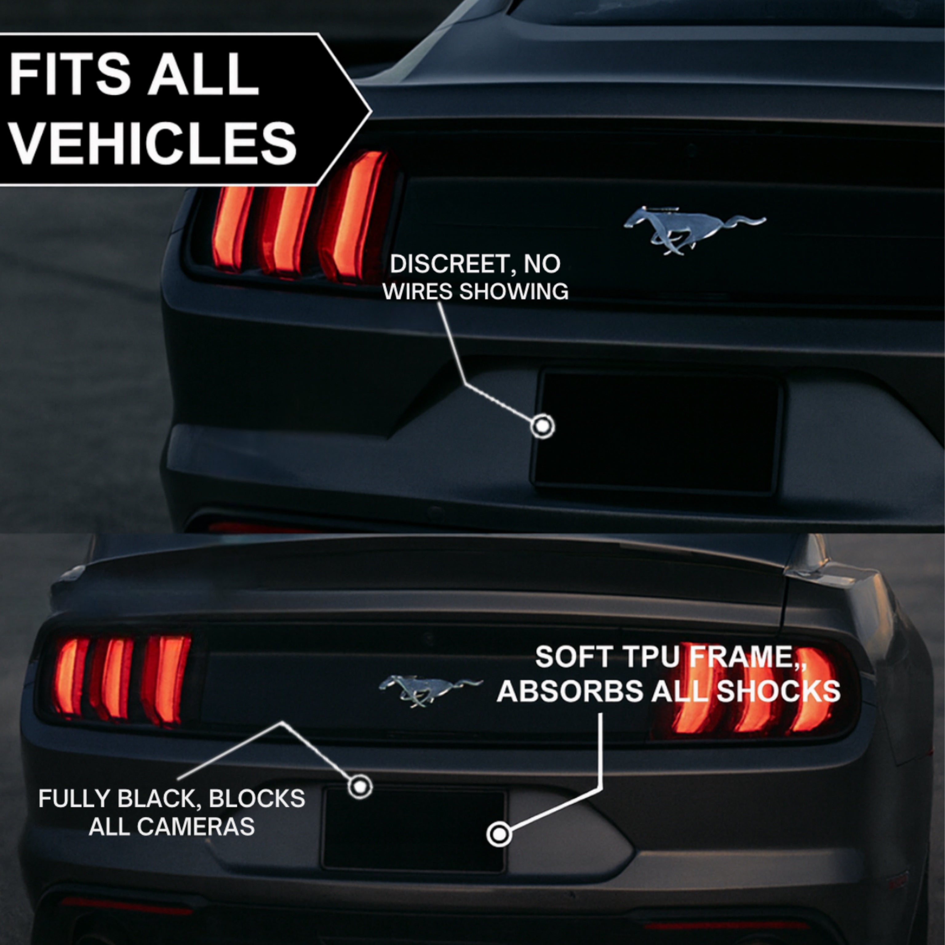 Veloxclubs Vanish Plate Cover For NORTH AMERICA Cars